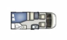 Vend Camping-car profilé occasion, les dimensions d'un fourgon aménagé, 2 couchages, Challenger Genesis 32, à Roques, proche de Toulouse (31)