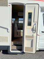 Camping-car profilé occasion, lits jumeaux, lit de pavillon, 5 places carte grise et couchages, Roller team Kronos 284 TL, à Roques proche de Toulouse (31)