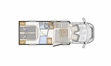 Achat Camping-car profilé occasion, lit de milieu, récent, Dethleffs Trend T7057 DBL, à Roques proche de Toulouse (31)