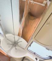 vend Camping-car profilé occasion, petit prix, lit à la française, moins de 7 m, 4 couchages, Adriatik 572 DS, à Roques, près Toulouse (31)